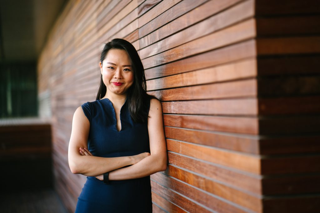 professional woman in dress